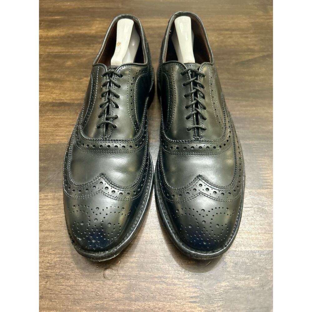 Allen Edmonds McAllister Wingtip Oxfords Black Calfskin Size 10.5 D